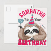 かわいい漫画のナマケモノの誕生日プレゼント ナマケモノ好きに ポストカード (正面/裏面)