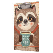 かわいい漫画のナマケモノ　誇張された眠そうな目 クリップボード (左)