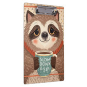 かわいい漫画のナマケモノ　誇張された眠そうな目 クリップボード (右)