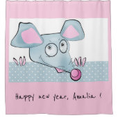 かわいい漫画のネズミのマウス新年2020シンボルキッズc シャワーカーテン (正面)