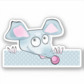 かわいい漫画のネズミのマウス新年2020シンボルキッズc シール (正面)