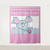 かわいい漫画のネズミのマウス新年2020シンボルキッズc タペストリー (正面)