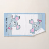 かわいい漫画のネズミのマウス新年2020シンボルキッズc バスタオルセット (ハンドタオル)