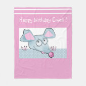 かわいい漫画のネズミのマウス新年2020シンボルキッズc フリースブランケット (正面)