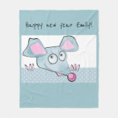 かわいい漫画のネズミのマウス新年2020シンボルキッズc フリースブランケット (正面)