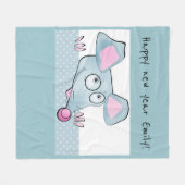 かわいい漫画のネズミのマウス新年2020シンボルキッズc フリースブランケット (正面(横))