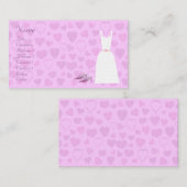 かわいい漫画のハート、服及び靴のウェディングプランナー 名刺 (正面/裏面)