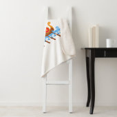 かわいい漫画のバイキング船 シェルパブランケット (インサイチュ)