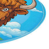 かわいい漫画のバイソン カッティングボード (角)