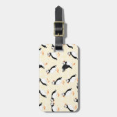かわいい漫画のパフィンのパターン ラゲッジタグ (正面縦)