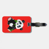 かわいい漫画のパンダくま ラゲッジタグ (裏面横)