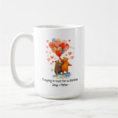 かわいい漫画のビーリーラブハート毎日バレンタイン コーヒーマグカップ (左)