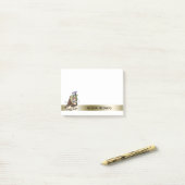 かわいい漫画のフクロウは先生の名前をカスタムするを予約します ポストイット (デスク上)