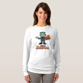 かわいい漫画のフランケンシュタインの怪物 Tシャツ (正面フル)
