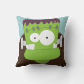 かわいい漫画のフランケンシュタインモンスターの装飾用クッション クッション (裏面)