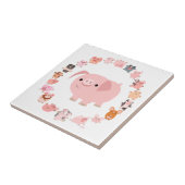 かわいい漫画のブタの曼荼羅のタイル タイル (側面)