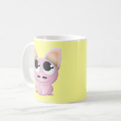 かわいい漫画のブタ コーヒーマグカップ (正面左)