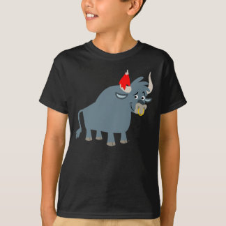 かわいい漫画のブルの子供Tシャツ Tシャツ
