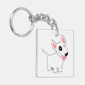 かわいい漫画のブルテリアのアクリルKeychain キーホルダー (正面左)