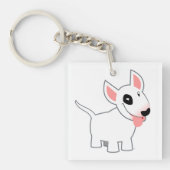 かわいい漫画のブルテリアのアクリルKeychain キーホルダー (正面)