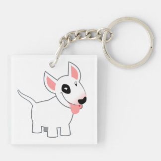 かわいい漫画のブルテリアのアクリルKeychain キーホルダー