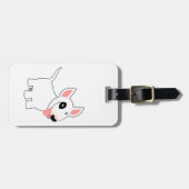 かわいい漫画のブルテリアの荷物のラベル ラゲッジタグ (正面横)