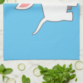 かわいい漫画のブルテリア キッチンタオル (折り畳み)