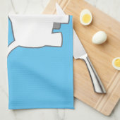 かわいい漫画のブルテリア キッチンタオル (四つ折り)