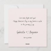 かわいい漫画のブルドッグ愛好家のハートバレンタインデー シーズンカード (裏面)