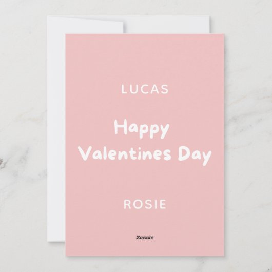 かわいい漫画のプグ犬の子供のバレンタインデー シーズンカード (裏面)