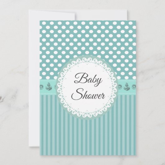 かわいい漫画のベビーチキンボーイ赤ちゃんシャワー 招待状 (裏面)