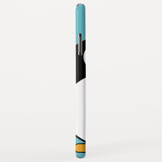 かわいい漫画のペンギンのかわいいの引くこと Case-Mate iPhoneケース (裏面/右)