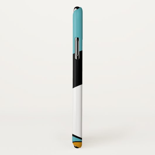 かわいい漫画のペンギンの名前をカスタムするの青 Case-Mate iPhoneケース (裏面/右)