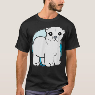 かわいい漫画のホッキョクグマ動物愛好家&セブン Tシャツ