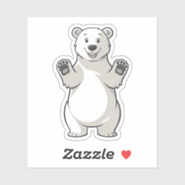 かわいい漫画のホッキョクグマ北極動物デザイン シール