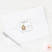 かわいい漫画のポテトベイビー感謝していシャワーあなた スクエアシール (封筒)