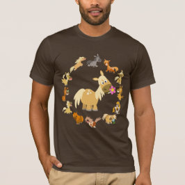 かわいい漫画のポニー マンダラTシャツ Tシャツ