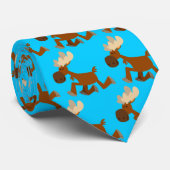 かわいい漫画のメリーなアメリカヘラジカのタイ ネクタイ (ロール)