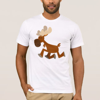 かわいい漫画のメリーなアメリカヘラジカのTシャツ Tシャツ