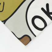 かわいい漫画のモンスターとシームレスな背景 フリースブランケット (角)