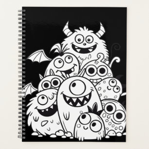 かわいい漫画のモンスターキャラクター プランナー手帳
