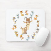かわいい漫画のヤギの曼荼羅のマウスパッド マウスパッド (マウス)