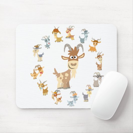 かわいい漫画のヤギの曼荼羅のマウスパッド マウスパッド (マウス)