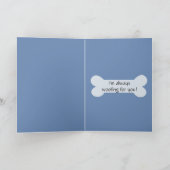 かわいい漫画のラブラドールリトリーバーグリーティングカード カード (内部)