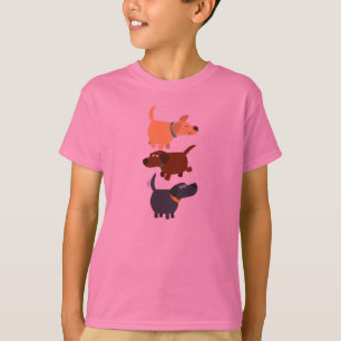 かわいい漫画のラブラドール3つのフレーバーの子供Tシャツ Tシャツ