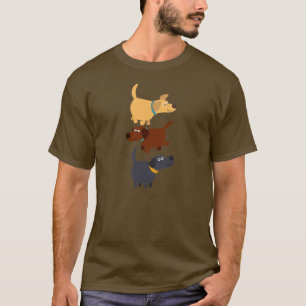 かわいい漫画のラブラドール3フレーバーTシャツ Tシャツ