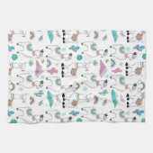 かわいい漫画のラマパターン キッチンタオル (横)