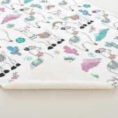 かわいい漫画のラマパターン シェルパブランケット (3/4)