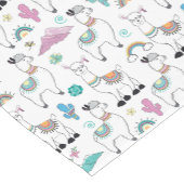 かわいい漫画のラマパターン ショートテーブルランナー (コーナー)