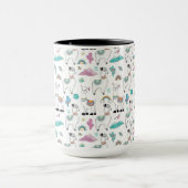 かわいい漫画のラマパターン マグカップ (中央)